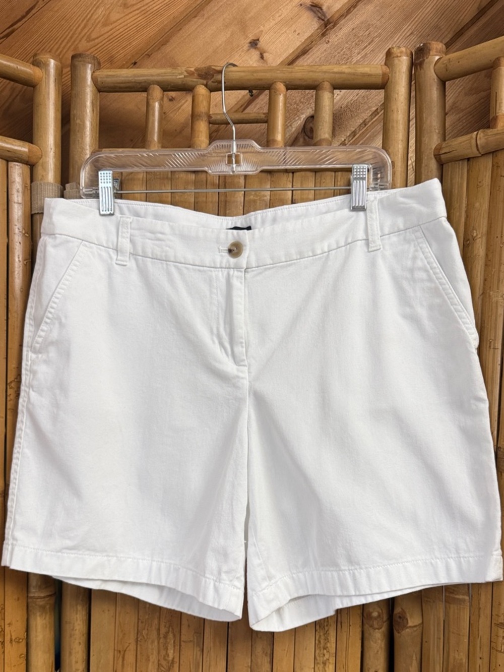 J. Crew White Bermuda Shorts